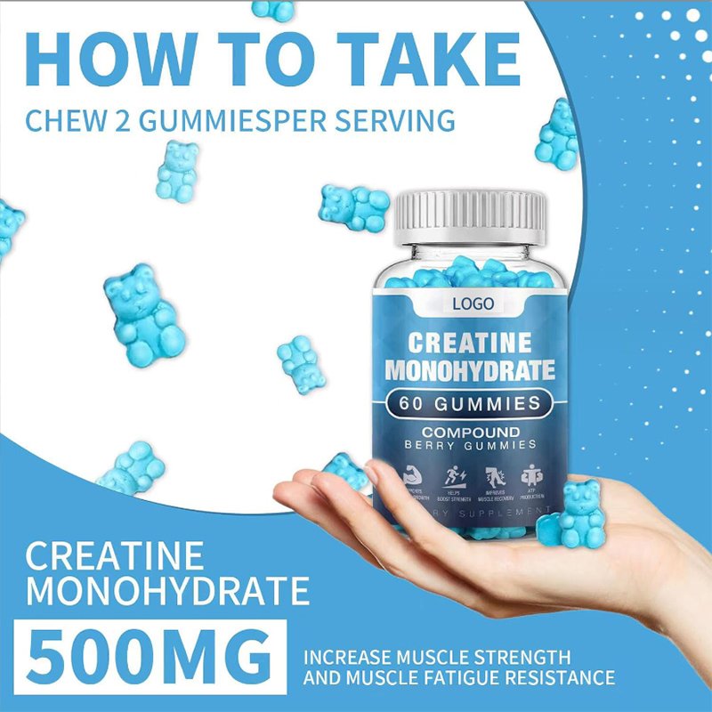Wholesale Creatine Monohydrate Gummies Energy Gummy Candy Male Enhancements Weight Mass Gain Healthcare Supplements Manufacturer