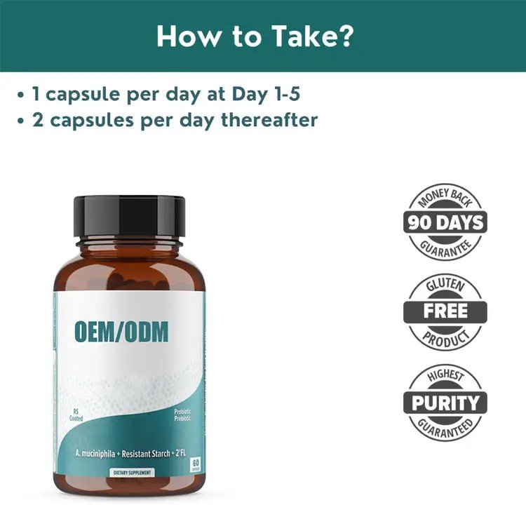 Popular Product OEM Best Prebiotic Supplements 60 100 Billion Compound Probiotic Capsule For Women's Health