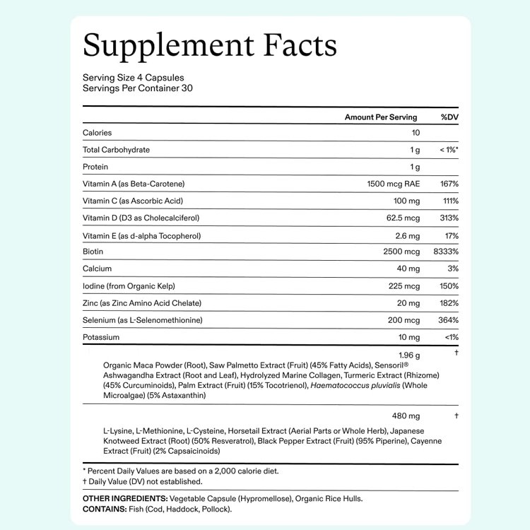 OEM Healthcare Supplement Women Balance Hair Growth Support Capsule For Adults Not Recommended for Pregnant Women