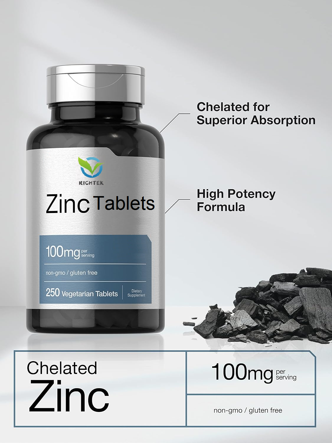 Wholesale Price Oem Healthcare Dietary Supplements Antioxidant Zinc Tablets Supports Immune System Function