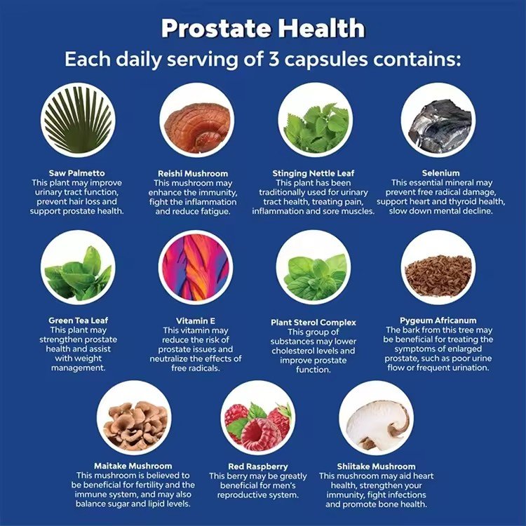 Advanced 90-Capsule Prostate Support Supplements for Adults Relief from Frequent Urination Not Children Pregnant Women Teenagers