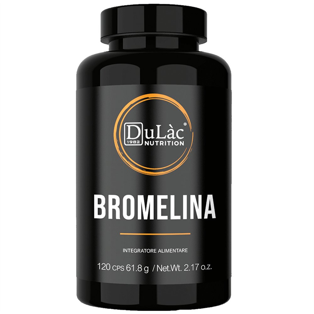 Dulac Farmaceutici Health Care Bromelain Supplement 120 Capsules Digestive Function Support Supplement