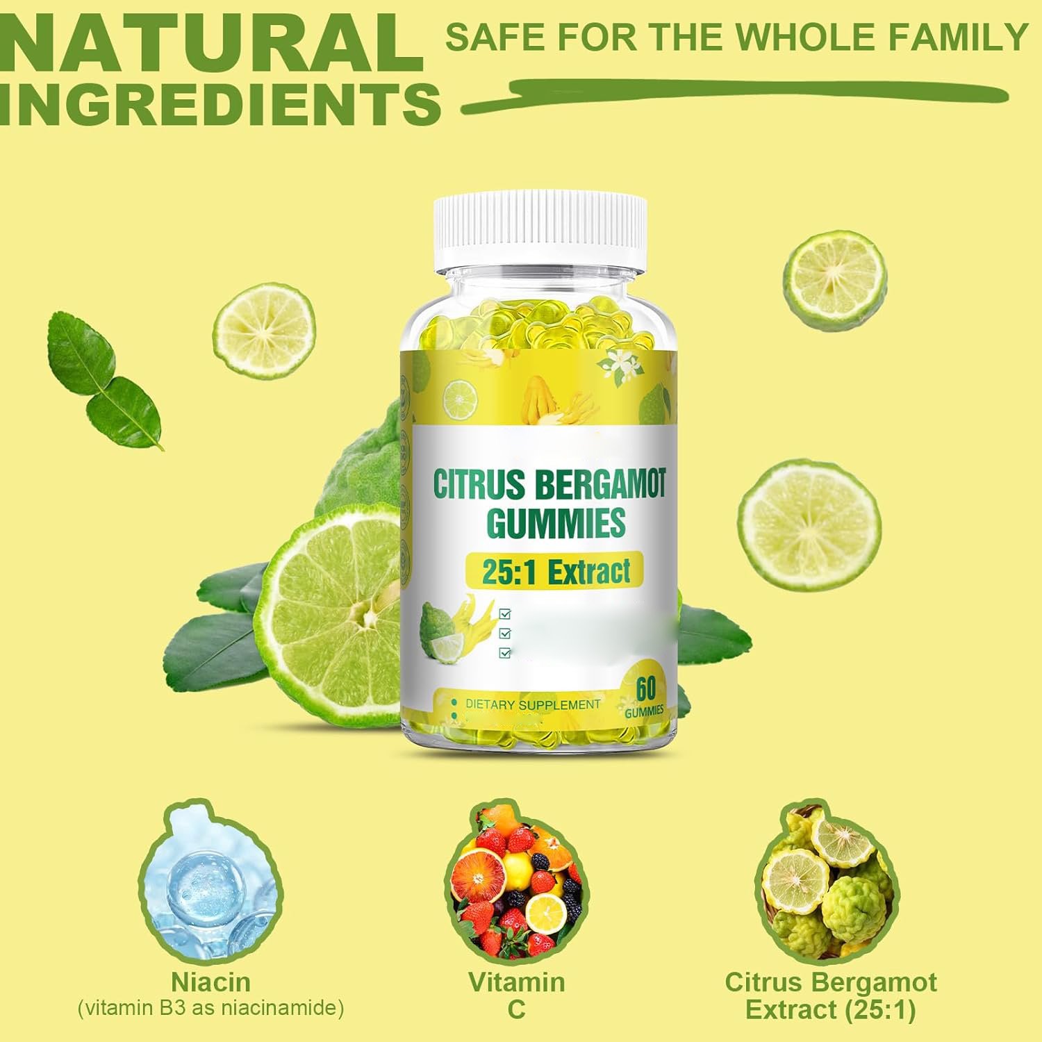 Competitive Price Healthcare Supplement Citrus Bergamot Gummy Citrus Bergamot Extract Gummies