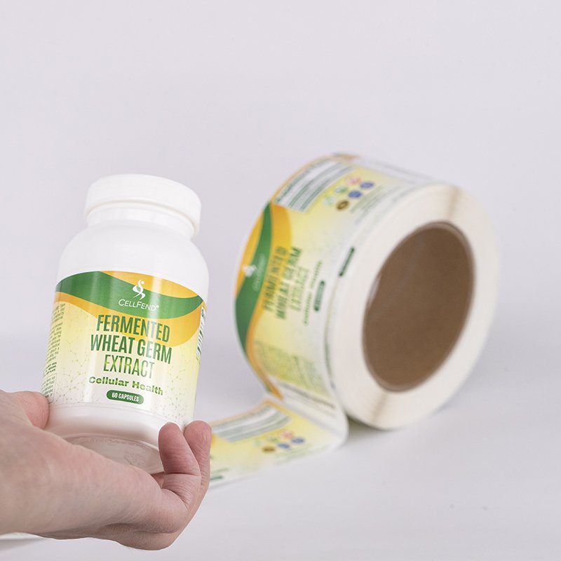 custom waterproof printing herbal supplement label , healthcare product private sticker for dietary supplements
