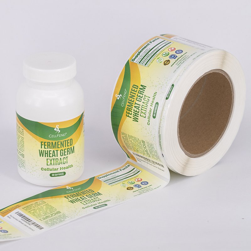 custom waterproof printing herbal supplement label , healthcare product private sticker for dietary supplements