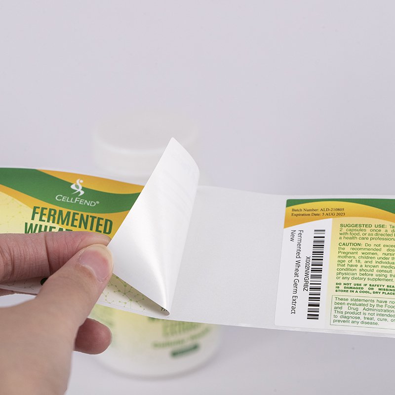 custom waterproof printing herbal supplement label , healthcare product private sticker for dietary supplements