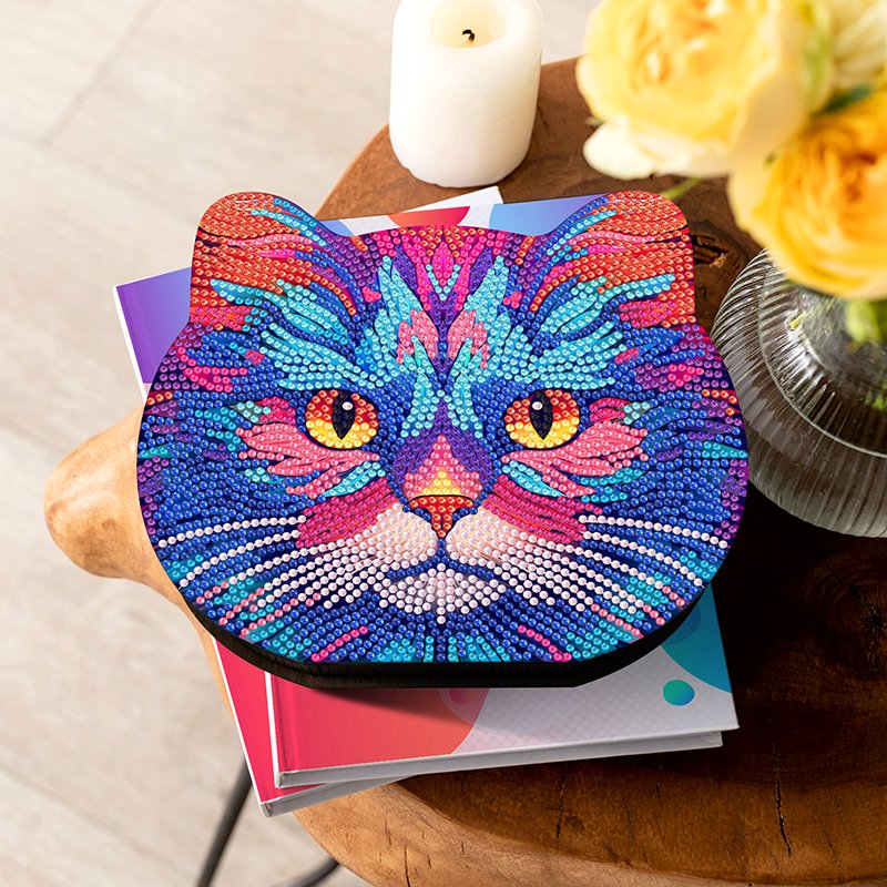 Rhinestones Diamond Painting Wooden Box Colorful Animals Pattern DIY Bright Diamonds Gifts Diamond Painting Storage Box
