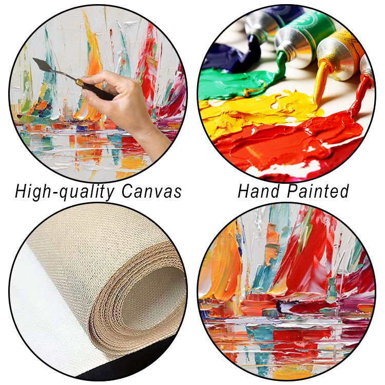 Textured Oil Painting Art 3D Handpainted Abstract Myriad Painting Entrance Wall Handmade Oil Painting Wall Art Decor