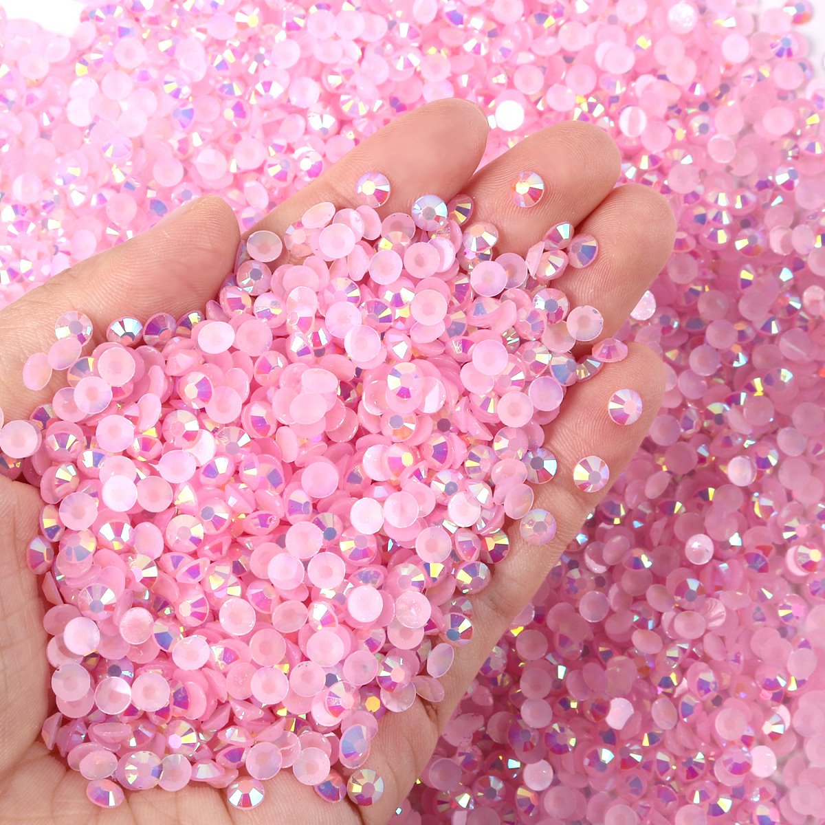 Wholesale 3mm 1000PCS Jelly AB Crystals Flat Back Non Hot Fix Embellishments Bling Crafts Bulk Resin Rhinestones For Tumbler