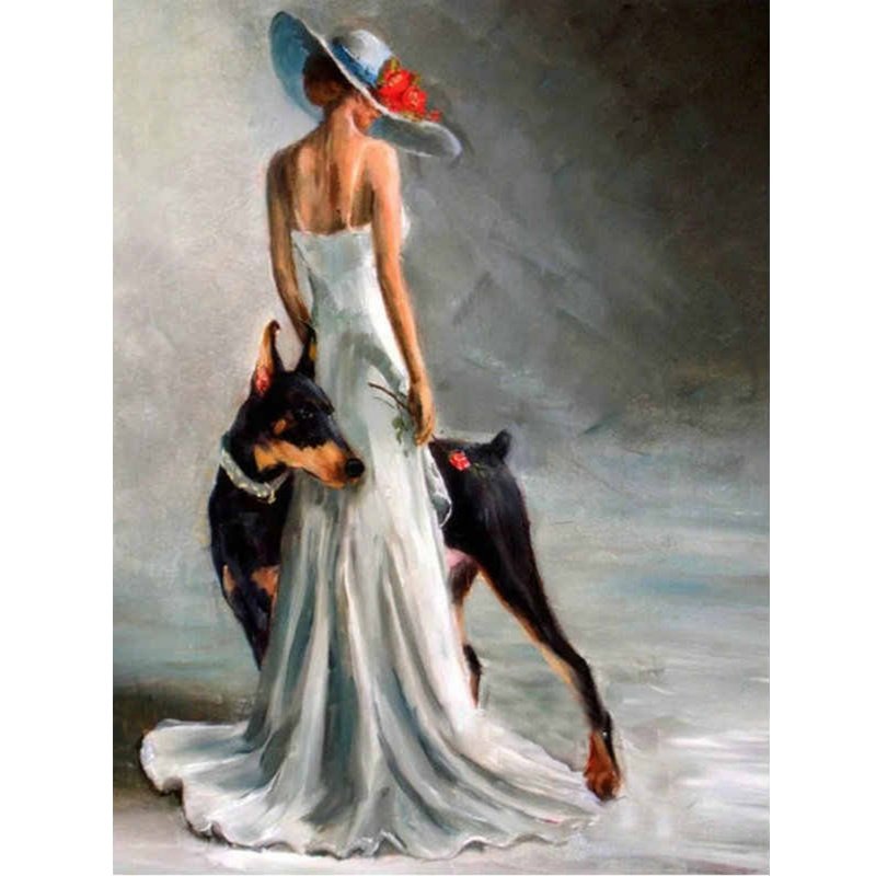 Latest DIY Diamond Painting Art Elegant Lady 5D Full Drills Custom Diamond Painting on Canvas For Adult Beginners