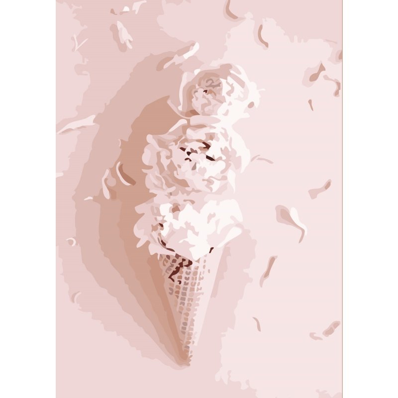 Latest Designed Digital Flower/The Princess's Crown Pink Series Painting by Numbers DIY Art Craft Kit for Home Decoration