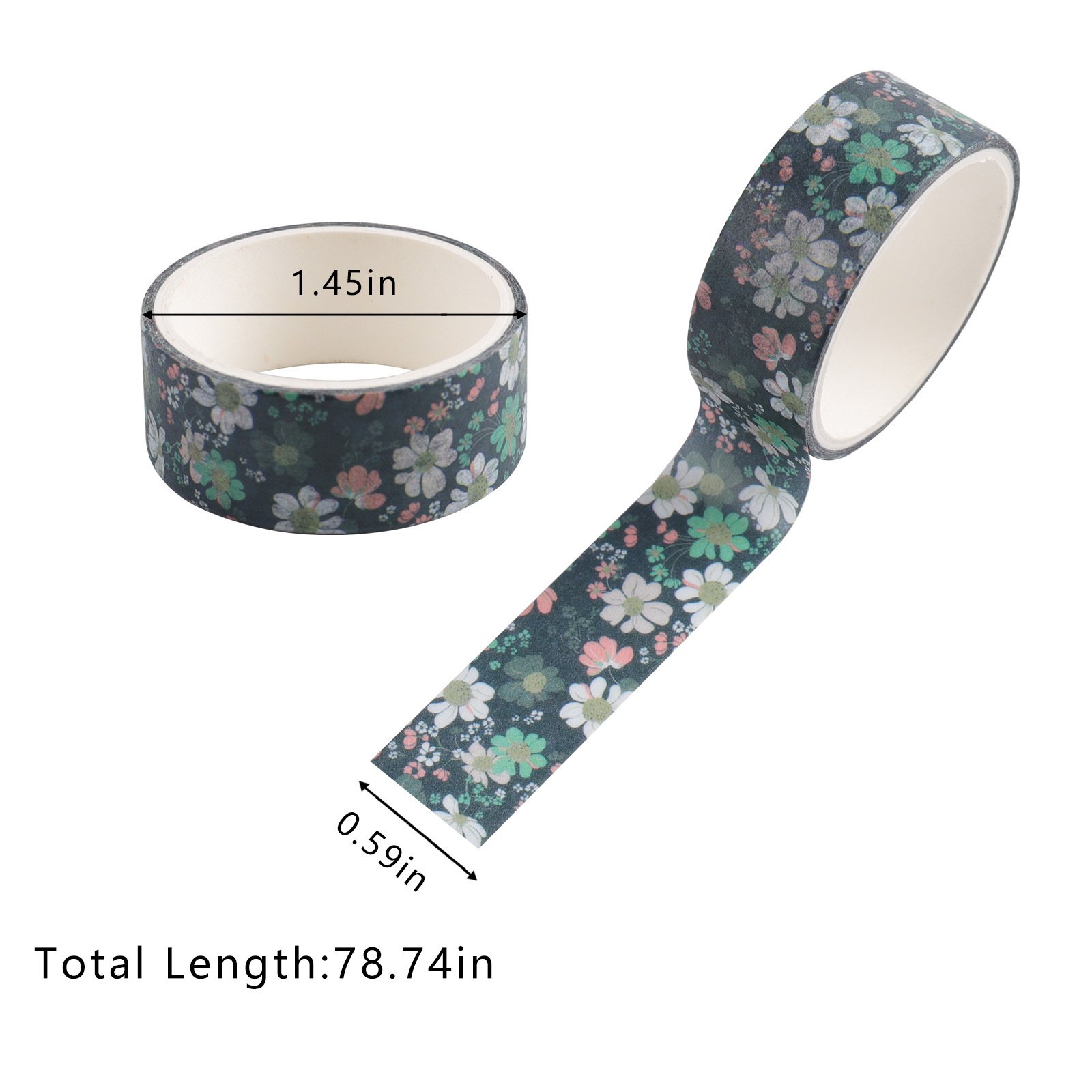 20 Rolls Washi Masking Tape Set,Decorative Floral Washi Tape for for DIY Diamond Painting Kits