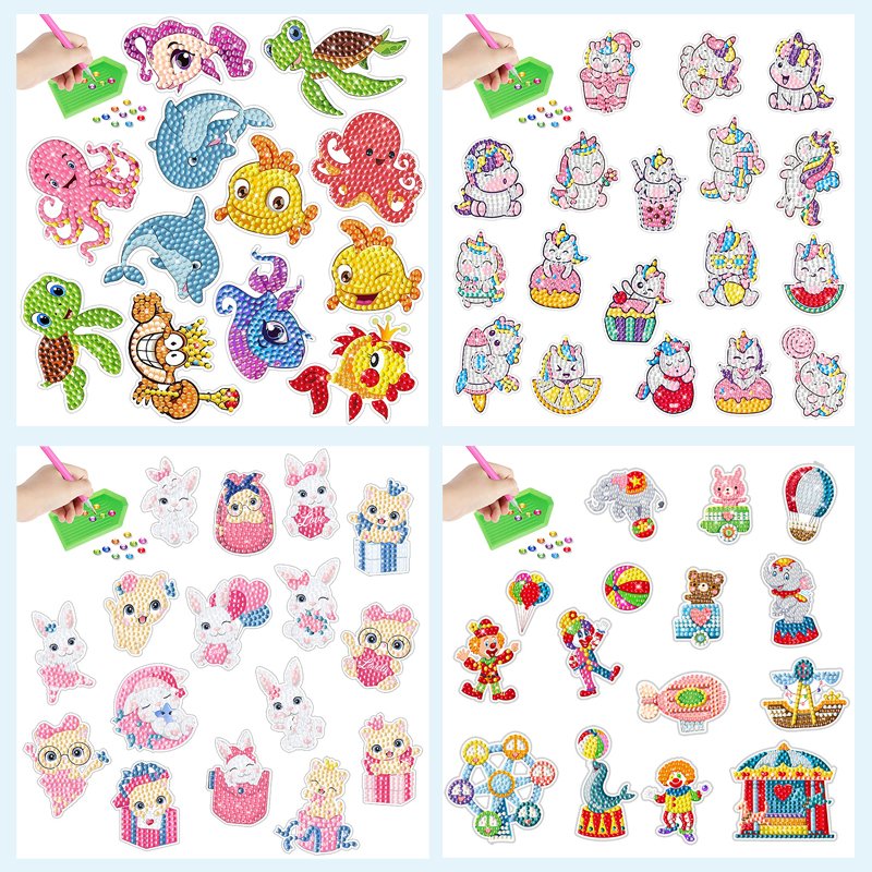 New Children's Puzzle DIY Art Diamond Painting Stickers Cartoon Diamond Painting Stickers