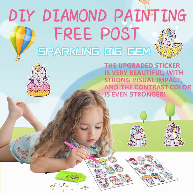 New Children's Puzzle DIY Art Diamond Painting Stickers Cartoon Diamond Painting Stickers