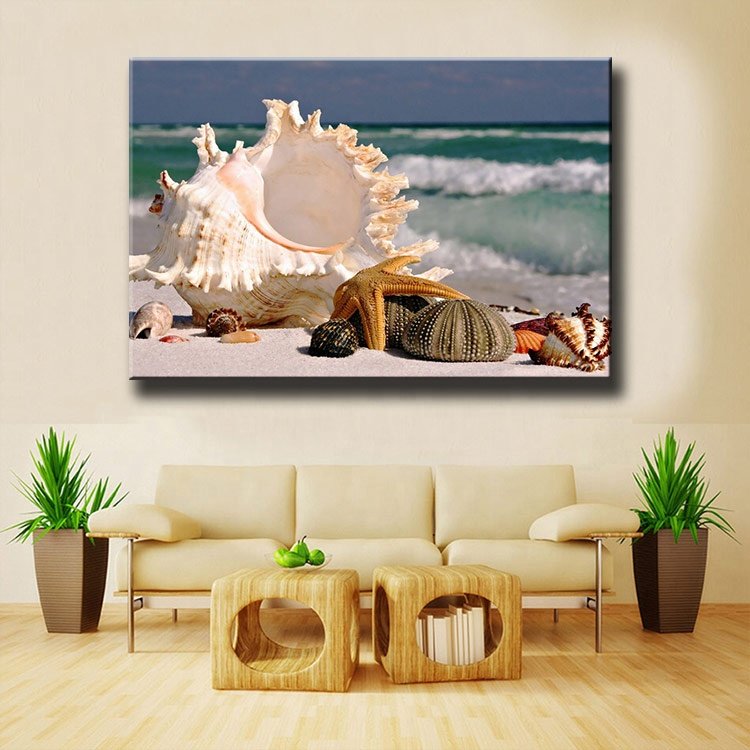 Ever Moment Handmade Diamond Painting Shell Starfish Seaside 5D DIY Full Square Drill S2F028