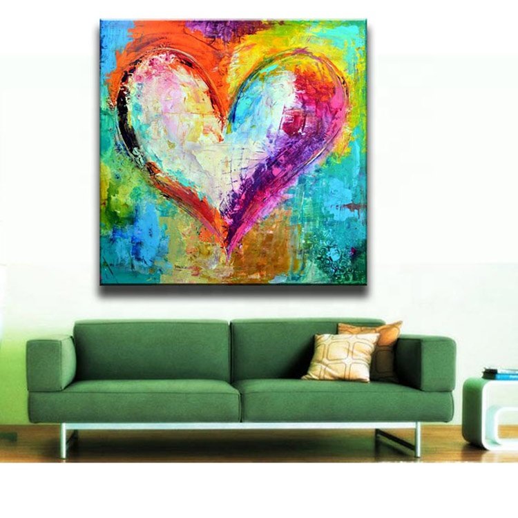 Ever Moment Diamond Painting Colorful Heart Full Square Drill Decoration Home ASF1744
