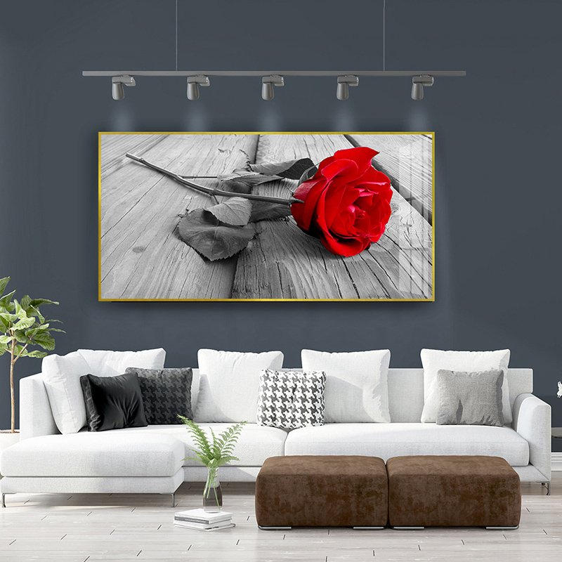 Diamond Decoration Wall Art Plant Flower Factory Wholesale Customization Crystal Porcelain Painting Wall Art Home