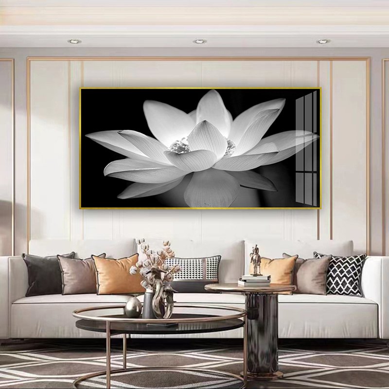 Diamond Decoration Wall Art Plant Flower Factory Wholesale Customization Crystal Porcelain Painting Wall Art Home