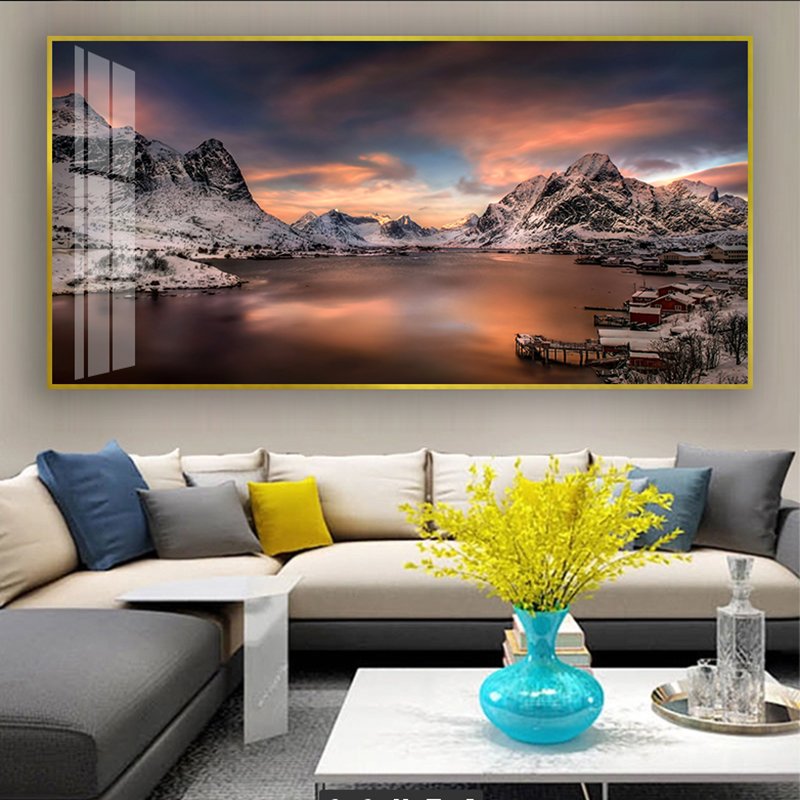 Diamond Decoration Wall Art Plant Flower Factory Wholesale Customization Crystal Porcelain Painting Wall Art Home