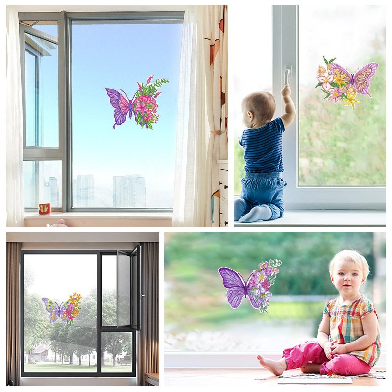 Hot Selling Butterfly Animal Decorations Cartoon Animal Stickers DIY Butterfly Diamond Painting Ornament