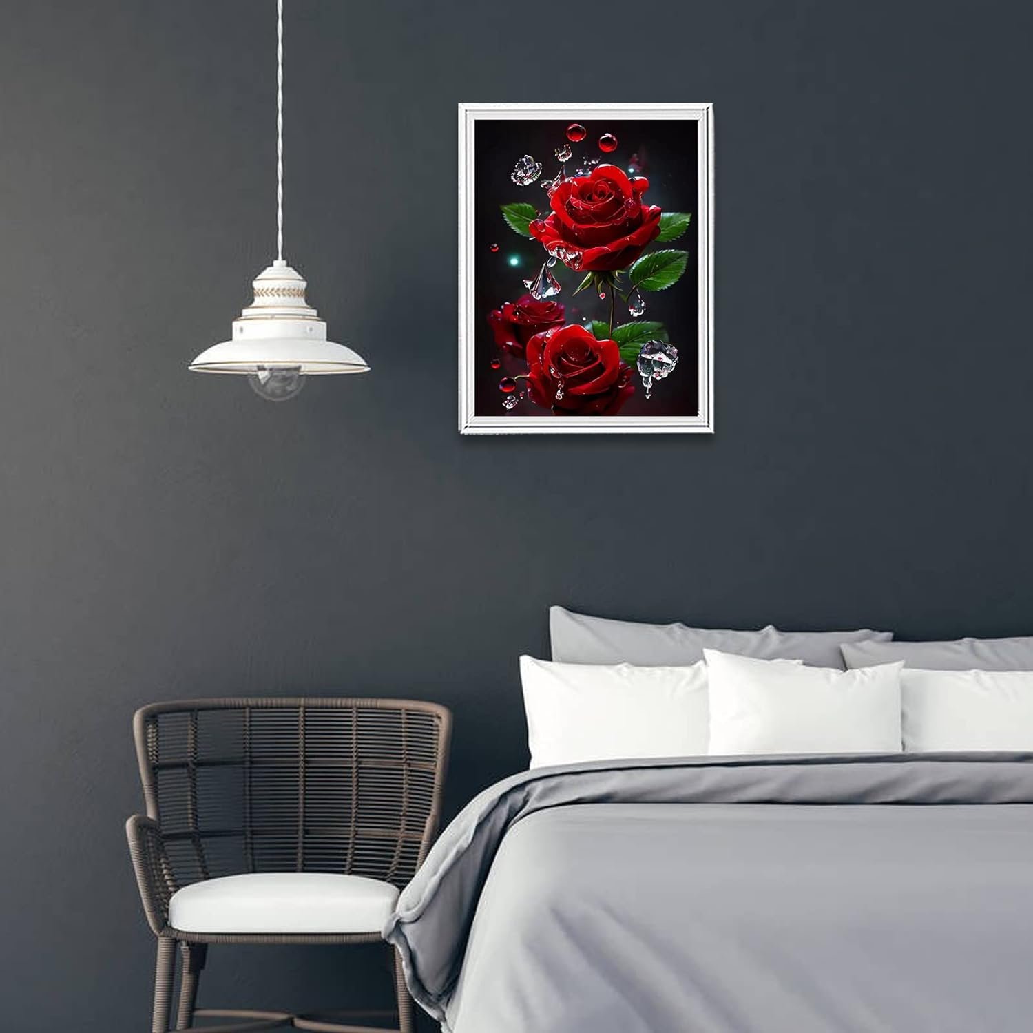 5D Diamond Painting Kits for Adults, DIY Diamond Painting Pictures Set Paint by Numbers Cross Embroider