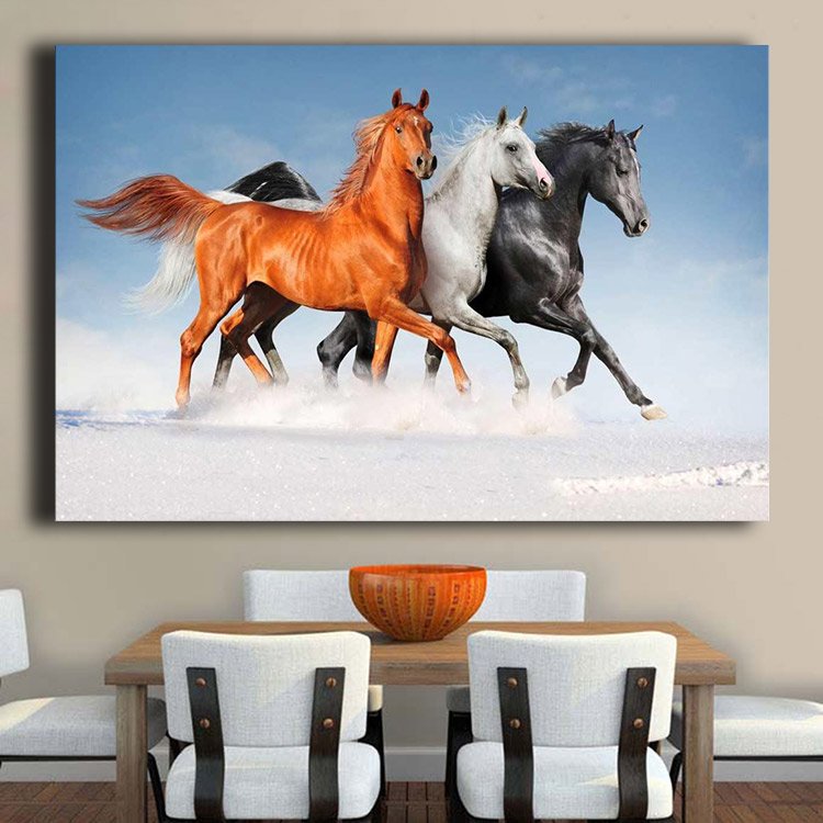 Ever Moment Diamond Painting 5D DIY Horse Animal Picture Mosaic Full Square Drill Diamond Embroidery Cross Stitch Decor S2F1077
