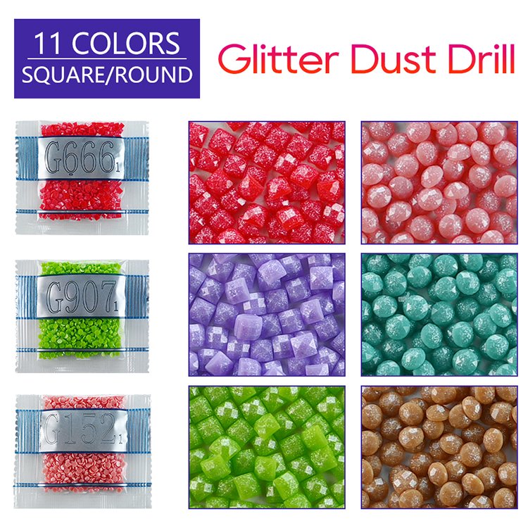 Resin Stones AB Glowing Crystal Metallic Drill Glitter Dust Fairy Diamond Painting Backup Beads Cross Stitch Conversion SP1