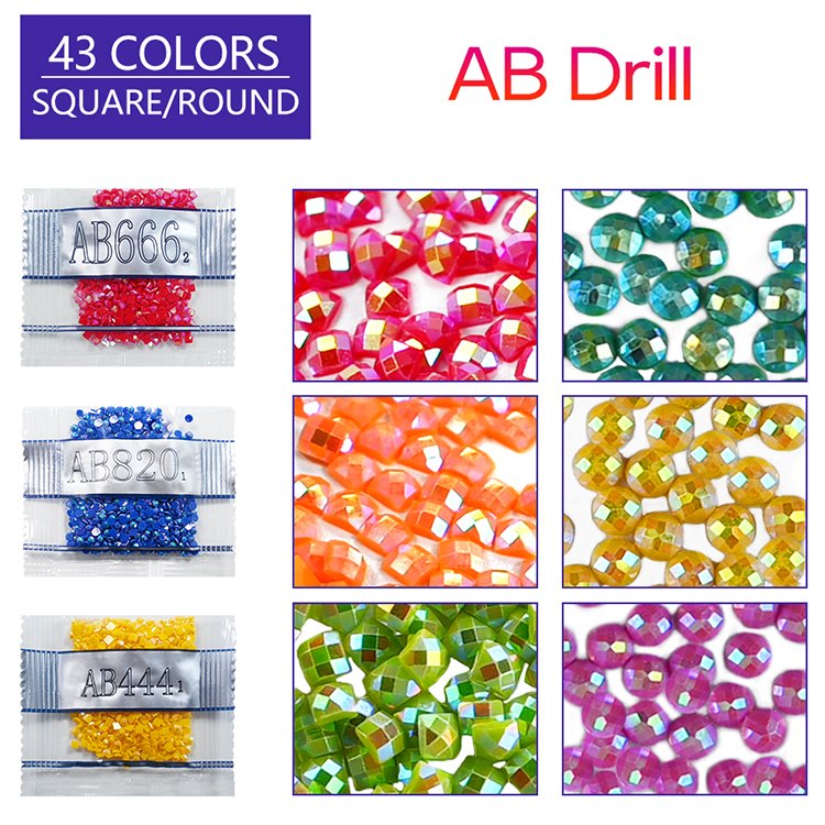 Resin Stones AB Glowing Crystal Metallic Drill Glitter Dust Fairy Diamond Painting Backup Beads Cross Stitch Conversion SP1