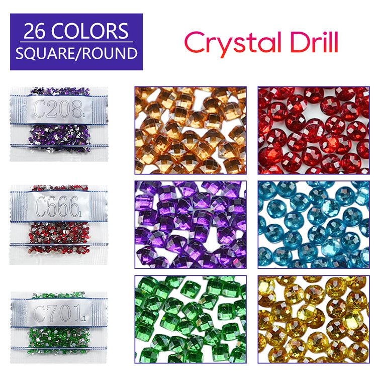 Resin Stones AB Glowing Crystal Metallic Drill Glitter Dust Fairy Diamond Painting Backup Beads Cross Stitch Conversion SP1