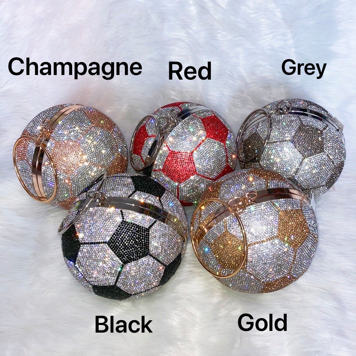 Rhinestone football basketball bag for women luxury purse diamond bag basketball purse Round bag ball shape glitter crystal