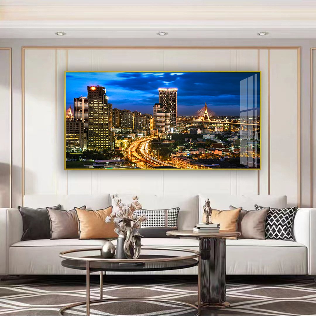 Advanced floral poster, living room background wall mural, decorative painting, horizontal crystal porcelain painting