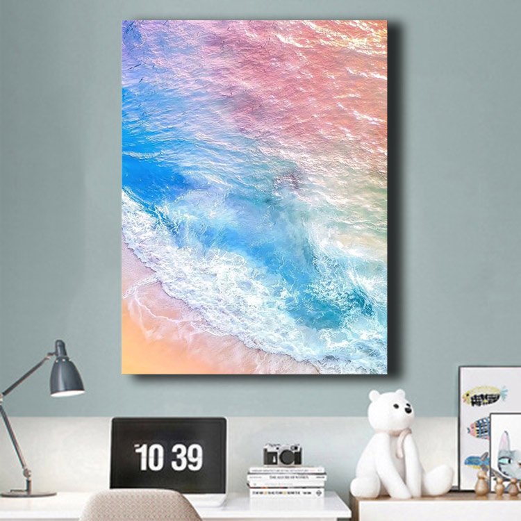 Ever Moment Diamond Painting Full Square Resin Drills Colorful Sea Decoration Leisure At Home Handicraft DIY Rhinestones 3F2456