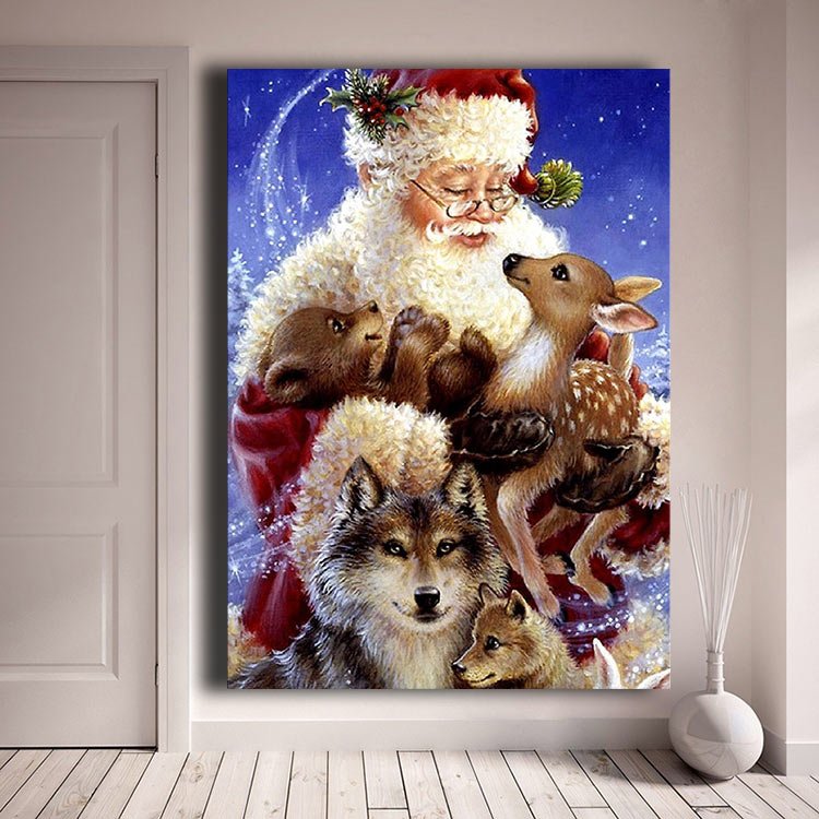 Ever Moment Diamond Painting Santa Claus Christmas Full Square Drill Wall Decor Cross Stitch Diamond Embroidery Mosaic S2F2400