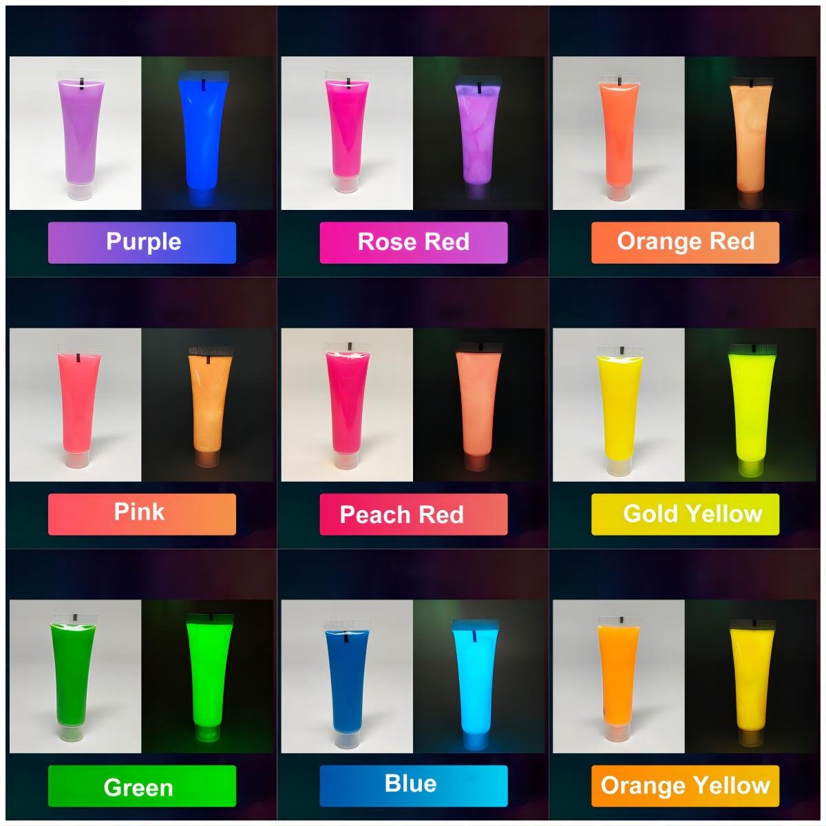 Unico Glow in dark paint Orange Yellow for boy paint diy creations