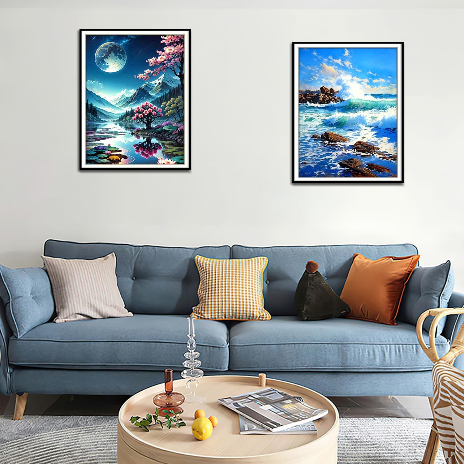 Wholesale custom diamond painting beach scenery DIY diamond painting wall decorative painting