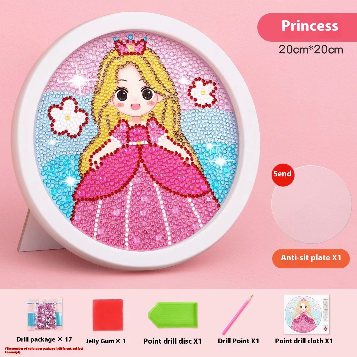 Newest Drawing toys for kids educational toys diy painting set white frame 5d diamond painting
