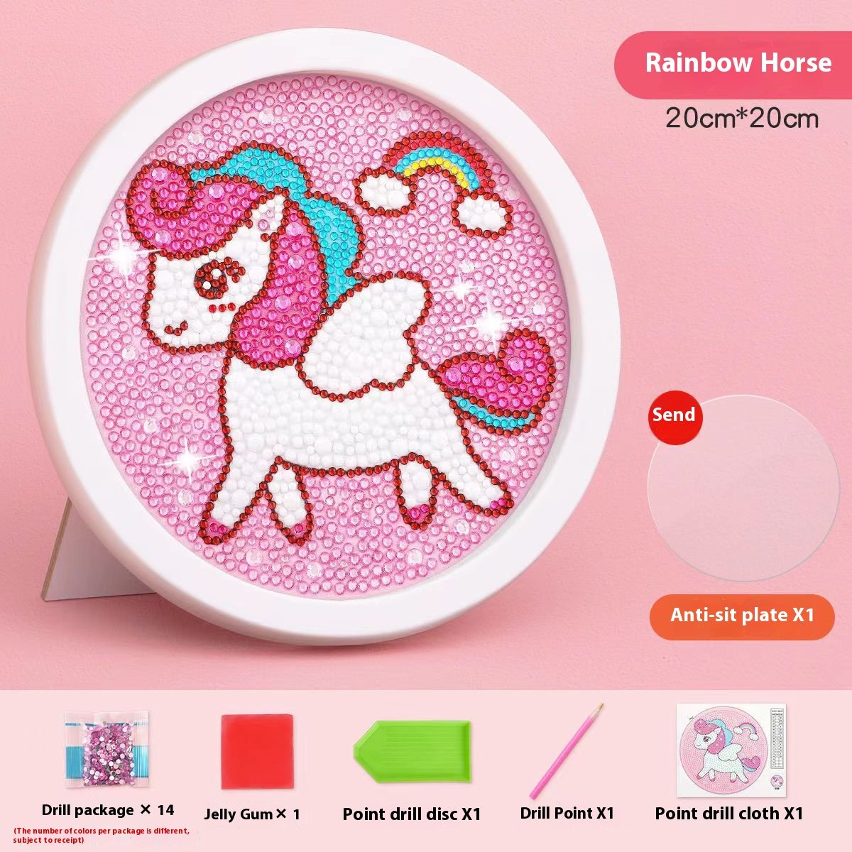 Newest Drawing toys for kids educational toys diy painting set white frame 5d diamond painting