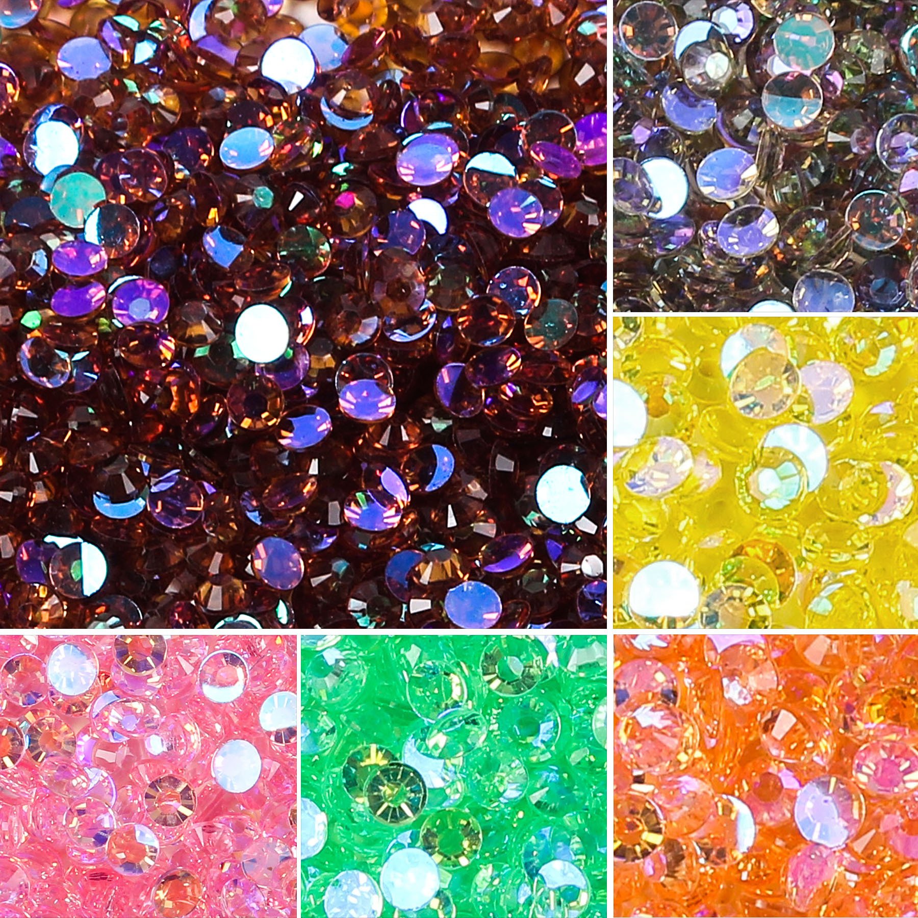 Starry Sky Resin Non Hot Fix Rhinestone Flat Back Resin Crystal Nail Glitters Stone Crystal Rhinestones for Diy Crafts