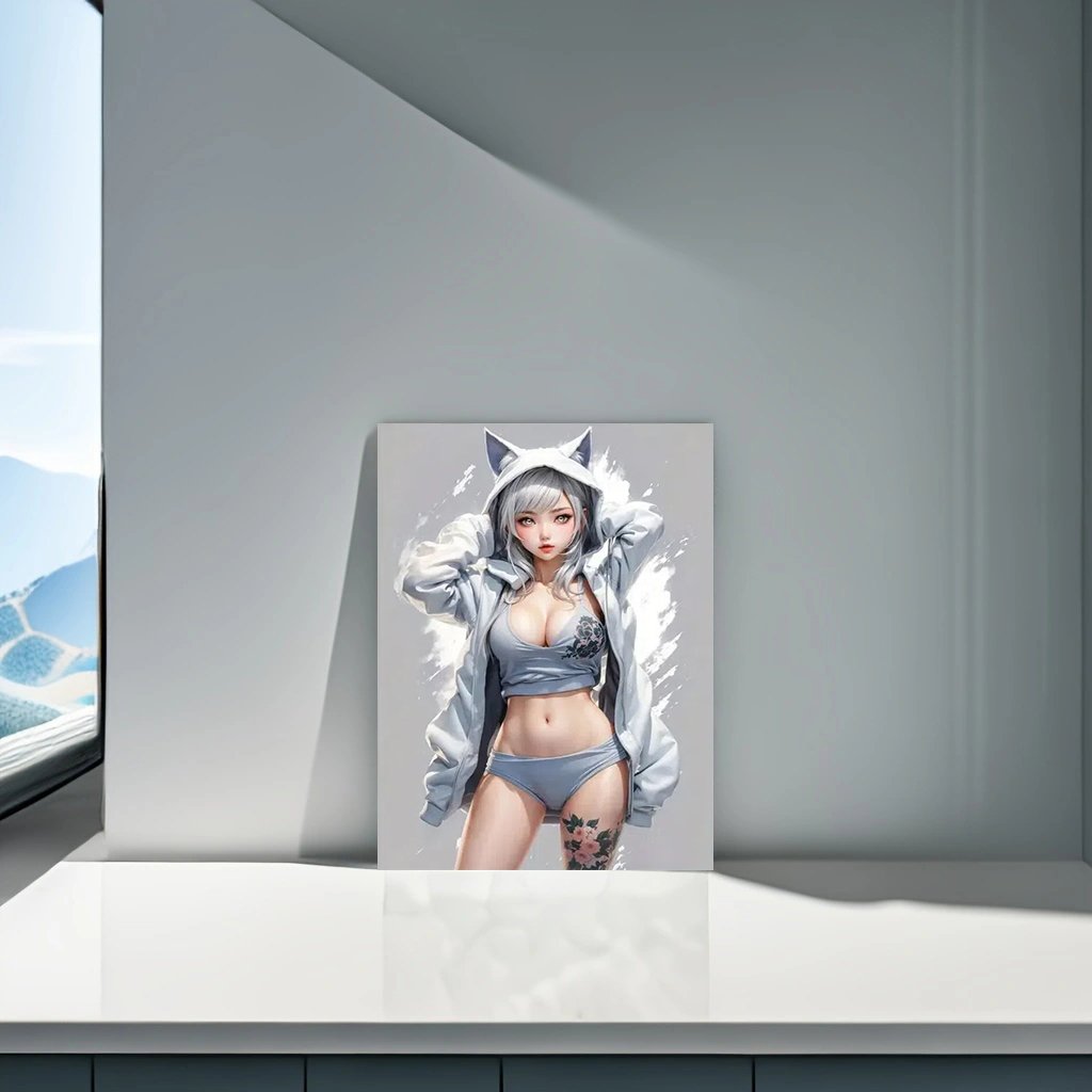 1pc 40*50cm DIY 5D Sexy Cat Lady Pattern Diamond Painting Art Craft Full Diamond Embroidery Cross Stitch Picture Wall Decoration