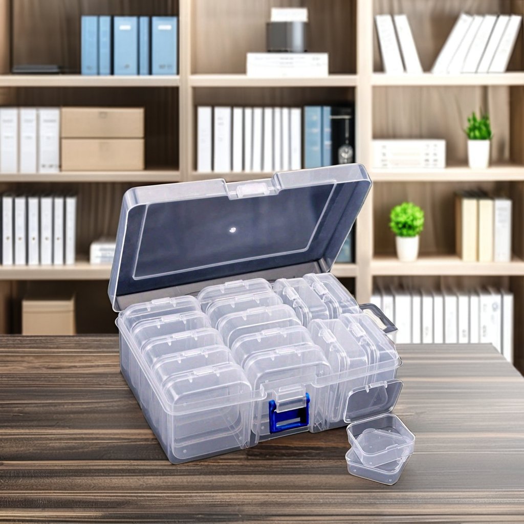 15pcs Transparent Plastic Storage Bins Boxes Diamond Painting Clear Box Storage Container Bead Organizers Craft Organizers Art