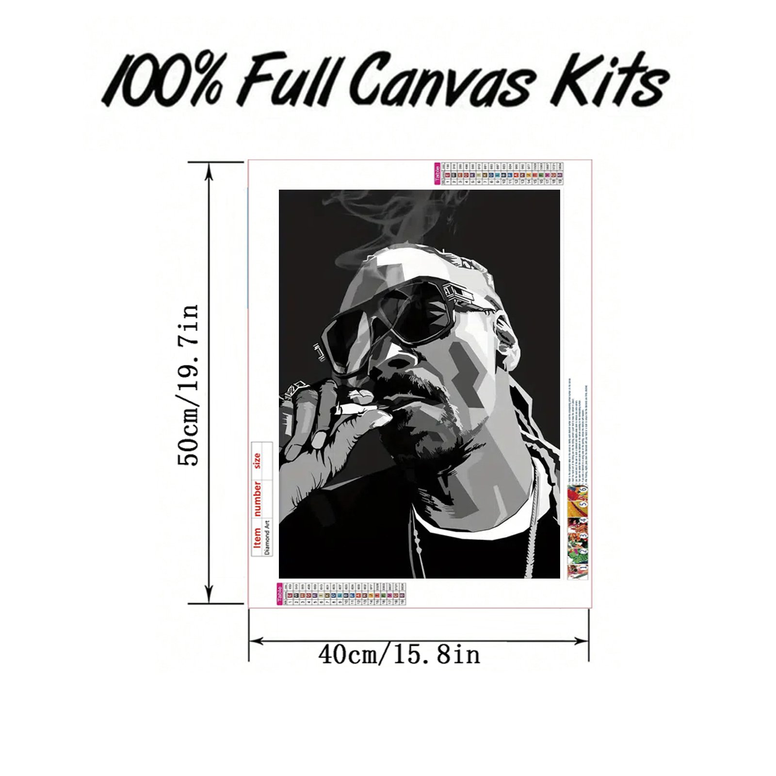 1pc DIY 5D Diamond Embroidery Cross Stitch Picture 40*50cm Full Diamond Boss Pattern Used Wall Decoration Mother's Day Father's