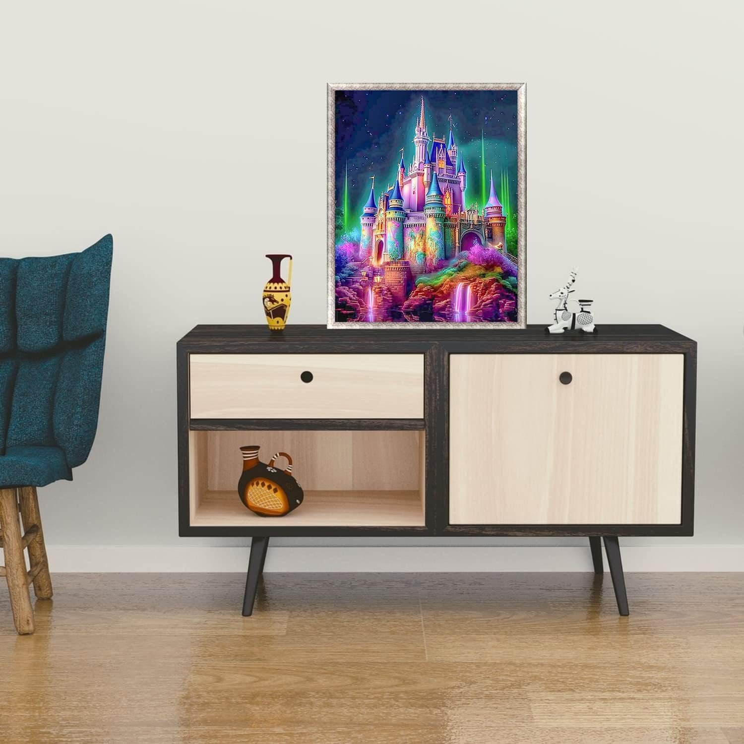 5D Diamond Painting Kits for Adults, DIY Castle Diamond Art Painting Kits for Beginner