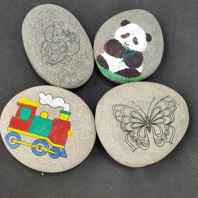 Factory Supplier's Popular Natural Colored Pebbles for DIY Painting Stone for 2-4 and 5-7 Years Old Children