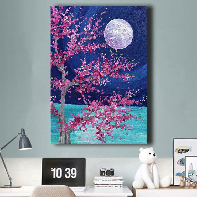 Ever Moment Diamond Painting Colorful Tree Scenic Picture Art Kit Full Square Resin Drill Embroidery Gift Home Decoration 5L516