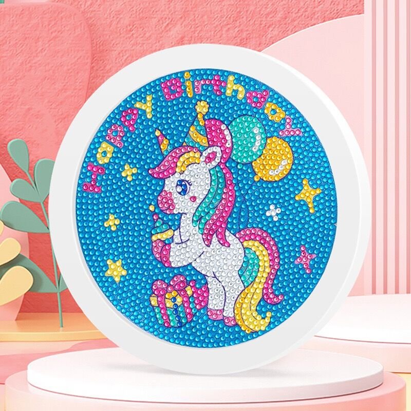 Custom Framed Handmade Crystal Diy Kids Cartoon Mermaid Cake Cute 5D Diamond Painting