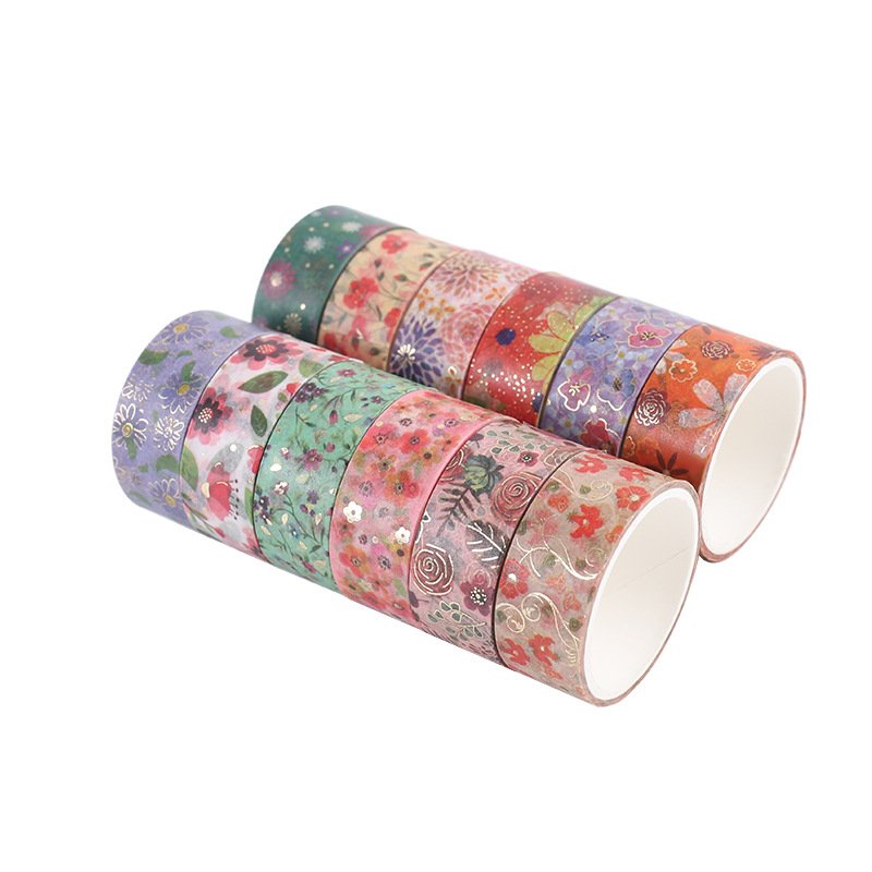 12 Rolls Washi Tape Set,Decorative Masking Tape,Flower Adhesive Tape for Bullet Journal,DIY Crafts Gift,Party Decorations