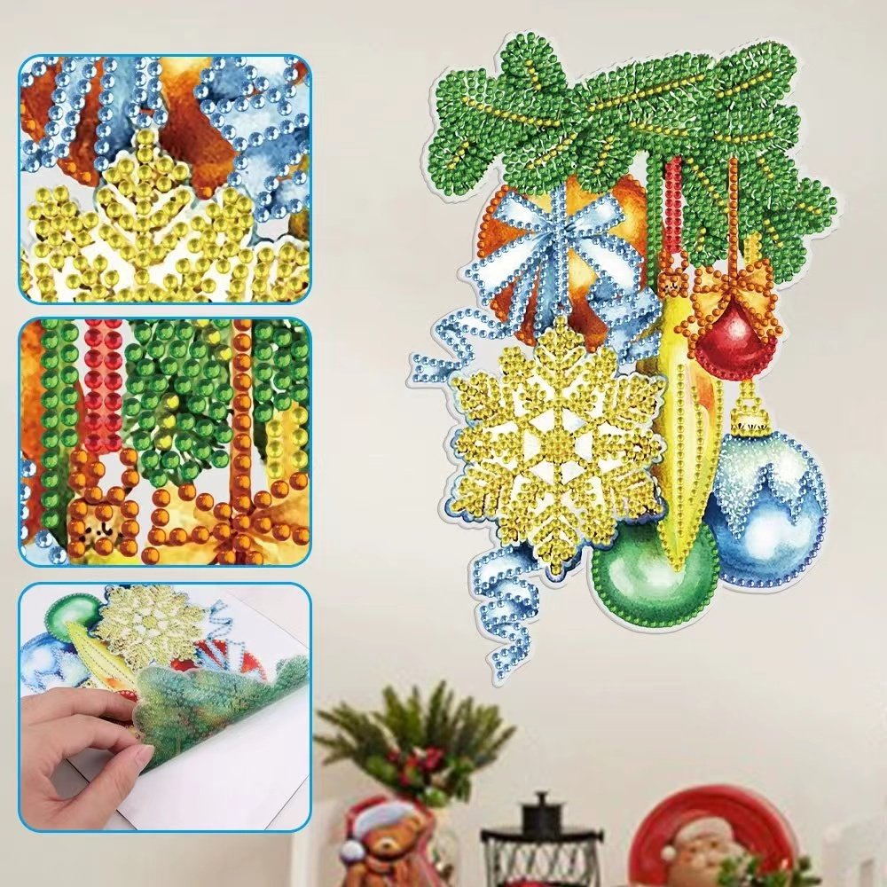 R-BT048-058 New Arrival Home Decor Window Stickers DIY Christmas Diamond Painting Wall Stickers