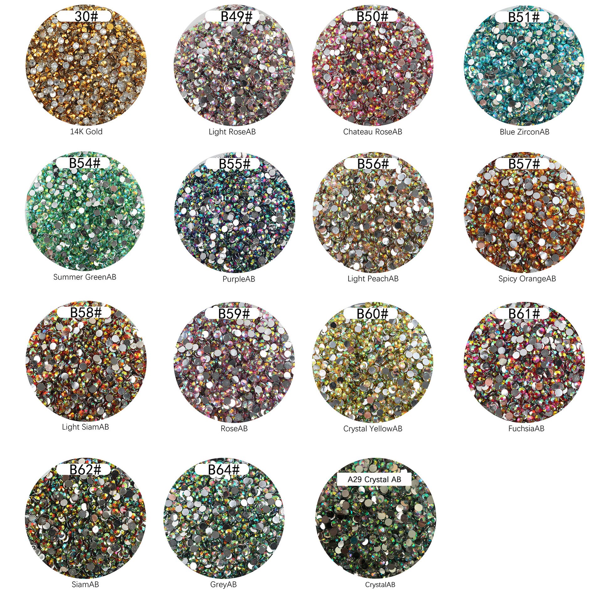 Wholesale 3mm Non Hotfix AB Crystal Stone Flatback Resin Rhinestones For DIY Crafts