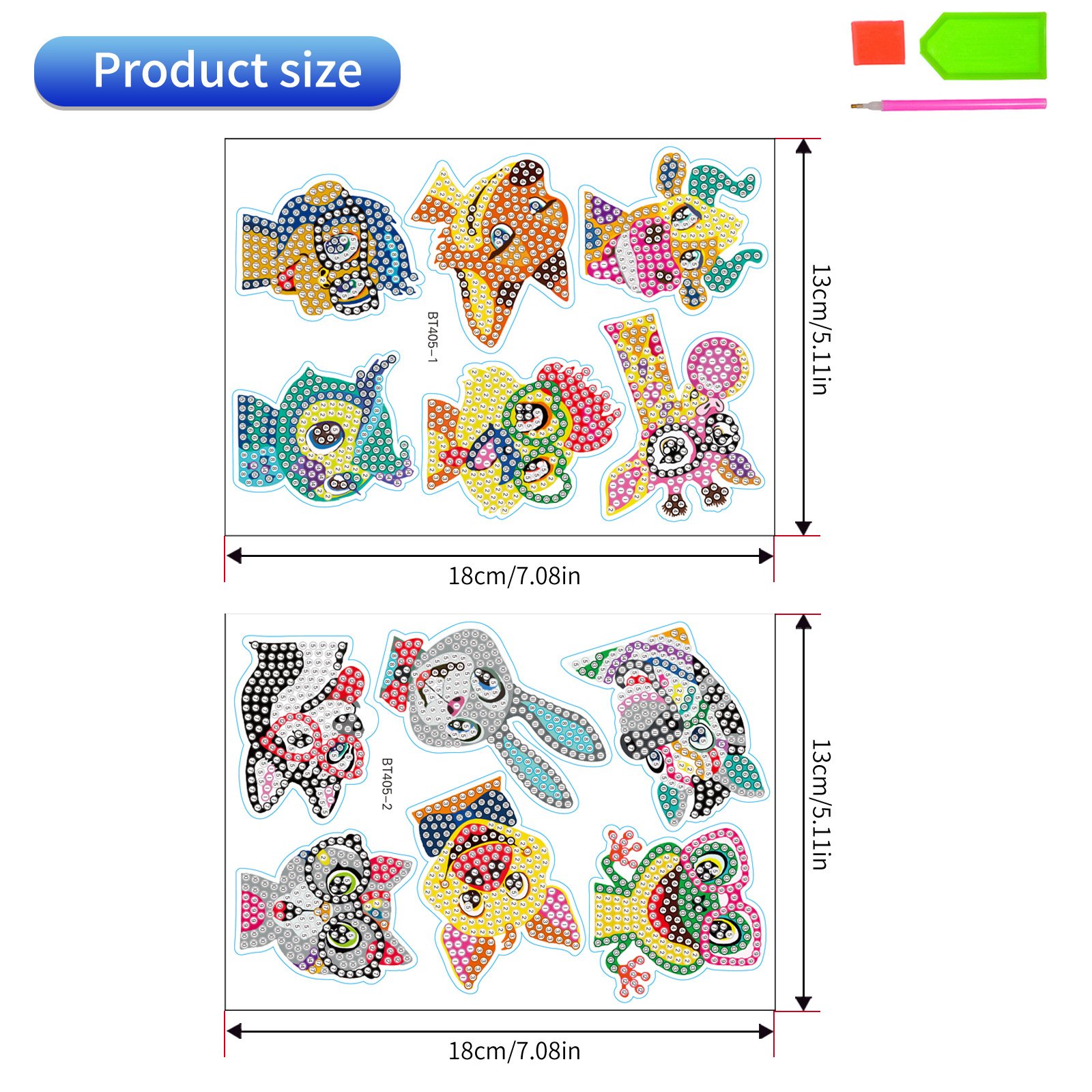 Wholesale High Quality Anime Sticker Magazine Sticker DIY Painting Gemstone Sticker Kit