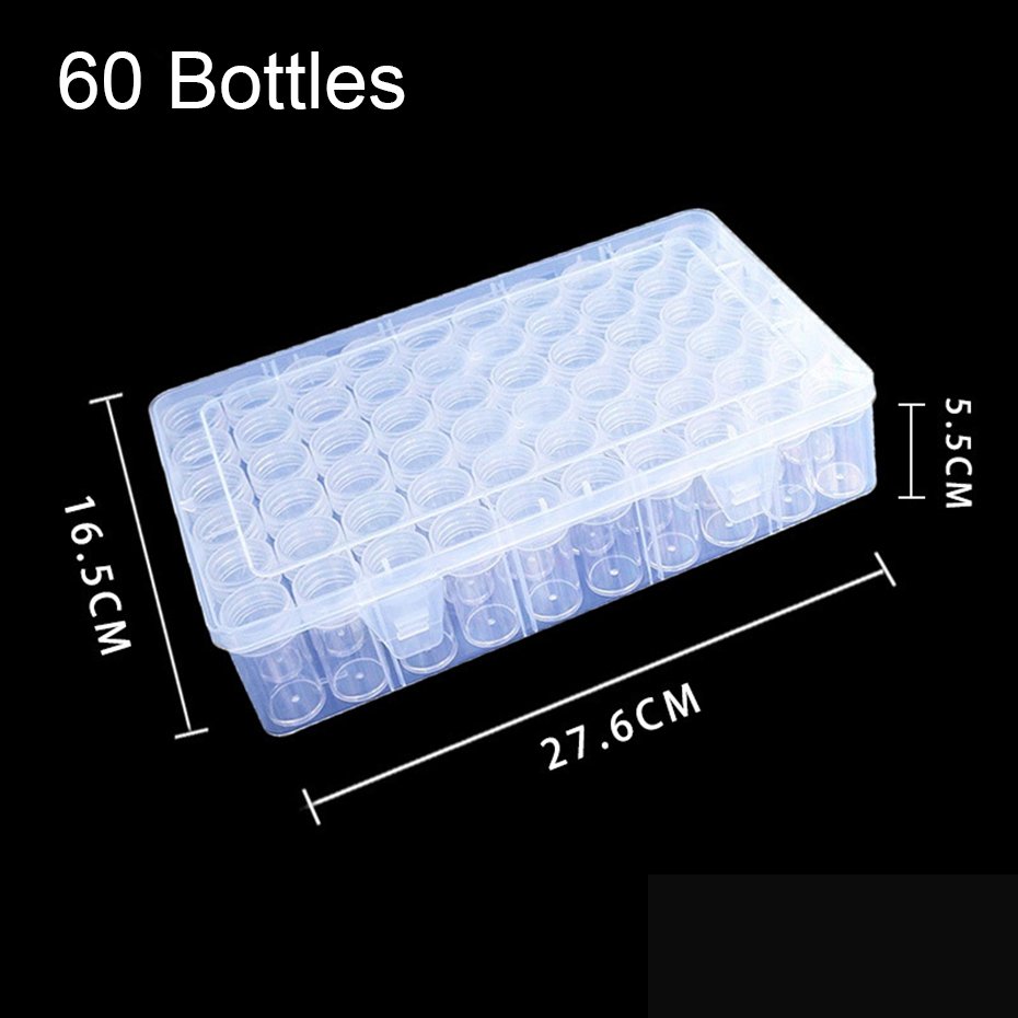 60 Slots Nail Art Decorations Storage Box Diamond Painting Box Nail Art Rhinestone Crystal Jewelry Beads Storage Boxes